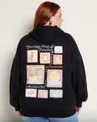 Black $|& SEAS Ryder "Greetings From Paradise" Graphic Hoodie - SOF Side