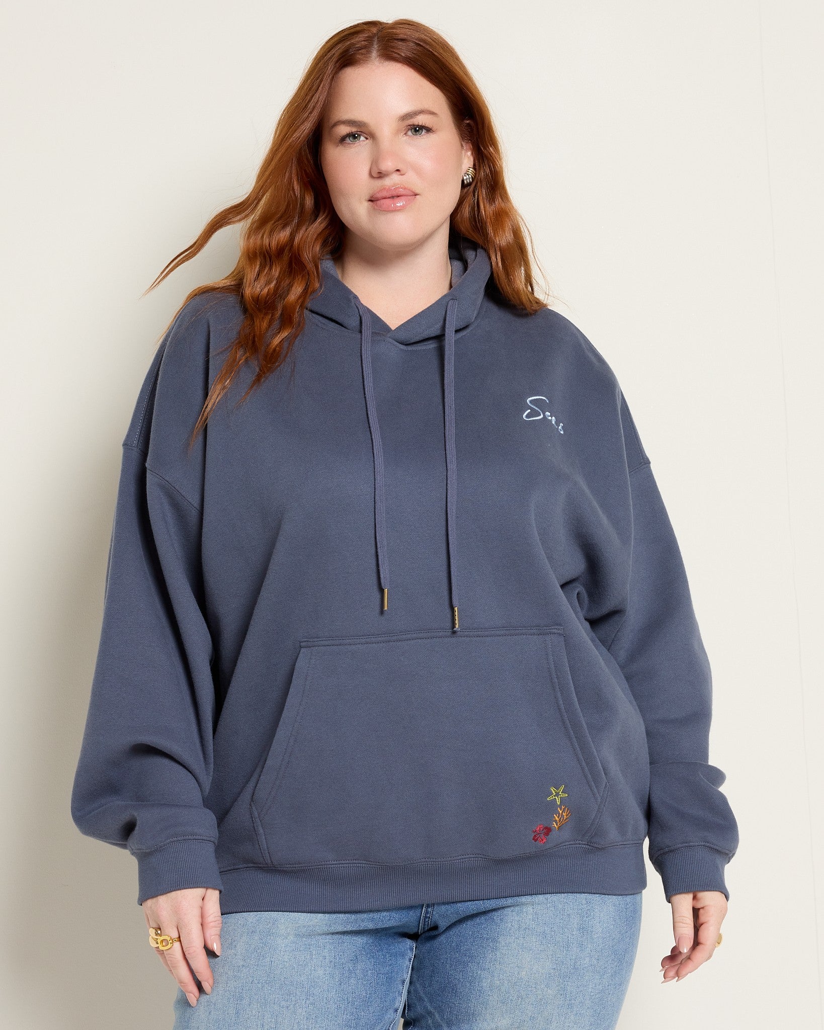 Indigo Haze $|& SEAS Ryder "Tide Tripper" Graphic Hoodie - SOF Front