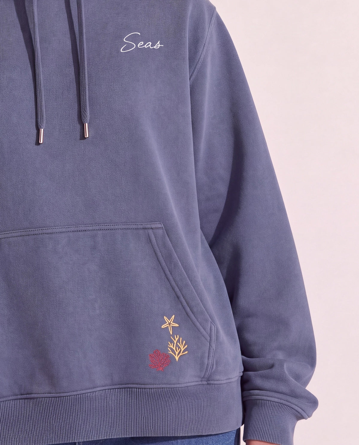 Indigo Haze $|& SEAS Ryder "Tide Tripper" Graphic Hoodie - SOF Full Front