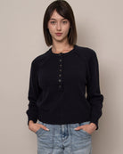 Dark Storm $|& RD Style Akleja Henley Pullover - VOF Detail