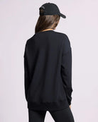 Black $|& Thread & Supply Martina Oversized Crew - Hanger Side