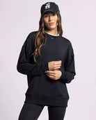 Black $|& Thread & Supply Martina Oversized Crew - VOF Detail