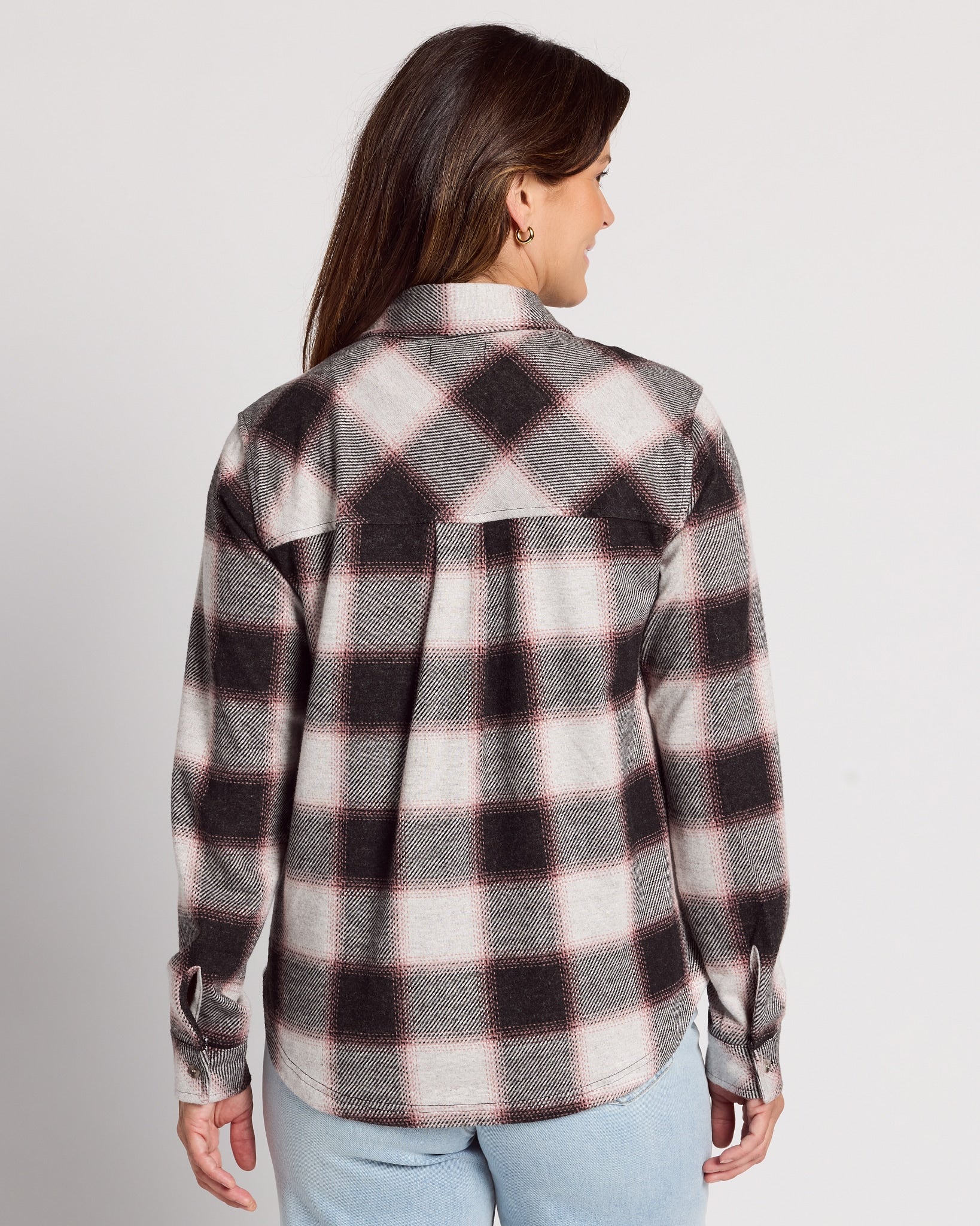 White Rose Plaid $|& Thread & Supply Saja Shirt - SOF Back