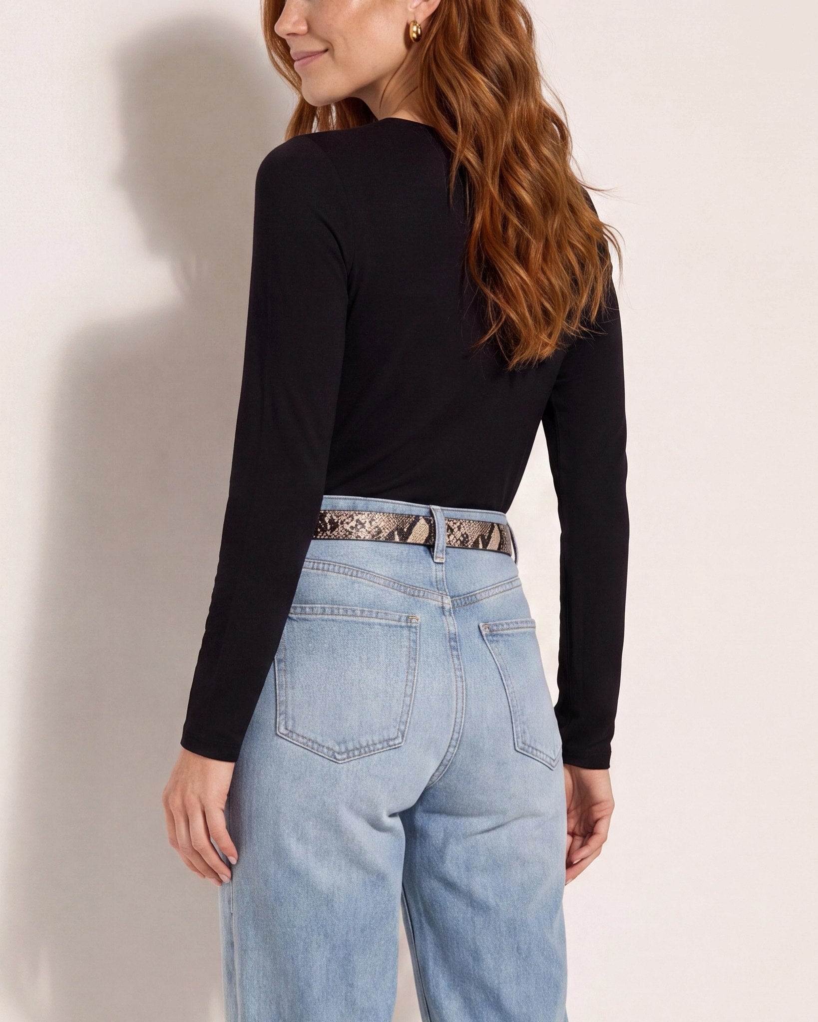 Black $|& Thread & Supply Stassia Tee - SOF Back