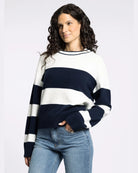 Navy Combo $|& Thread & Supply Tabitha Sweater - Hanger Front