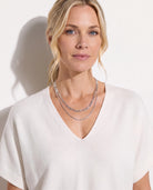 Silver $|& Luv AJ The Cecilia Chain Necklace - SOF Front