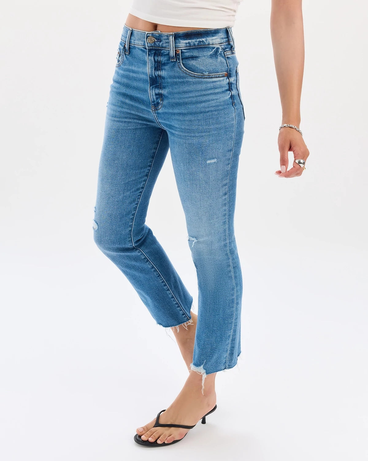 Wide Awake Vintage $|& Daze Denim Shy Girl High Rise Crop Flare - Hanger Back