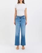 Wide Awake Vintage $|& Daze Denim Pleaser Wide Leg Ankle Jeans - VOF Detail