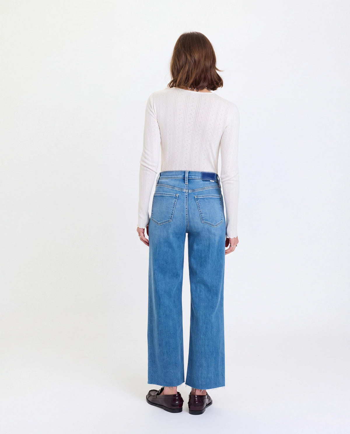 Wavy $|& Daze Denim Pleaser Wide Leg Ankle Jeans - Hanger Side