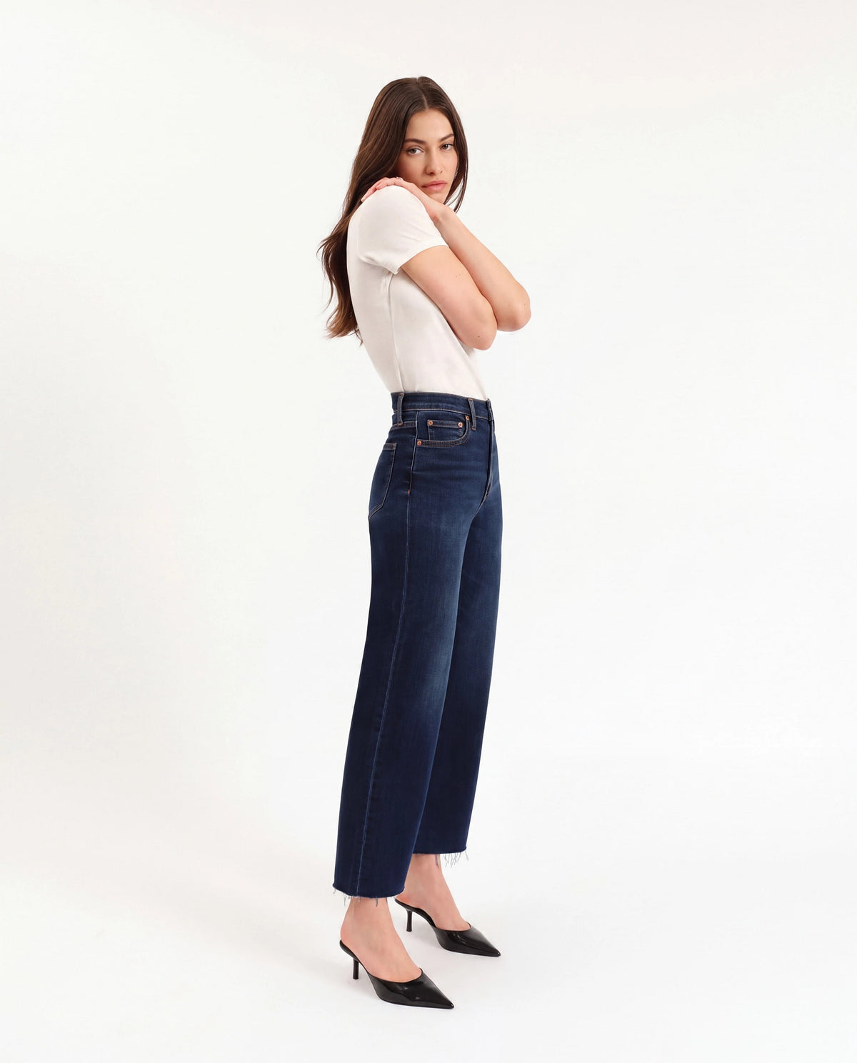 Magic Hour $|& Daze Denim Pleaser Wide Leg Ankle Jeans - Hanger Front