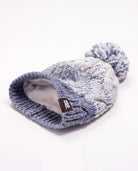 Blue $|& MUK LUKS Colorblock Stripe Cable Beanie - Hanger Back