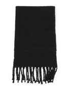 Black $|& David & Young Solid Fringe Scarf - VOF Detail