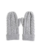 Heather Grey $|& David & Young Cable Knit Gloves - VOF Detail