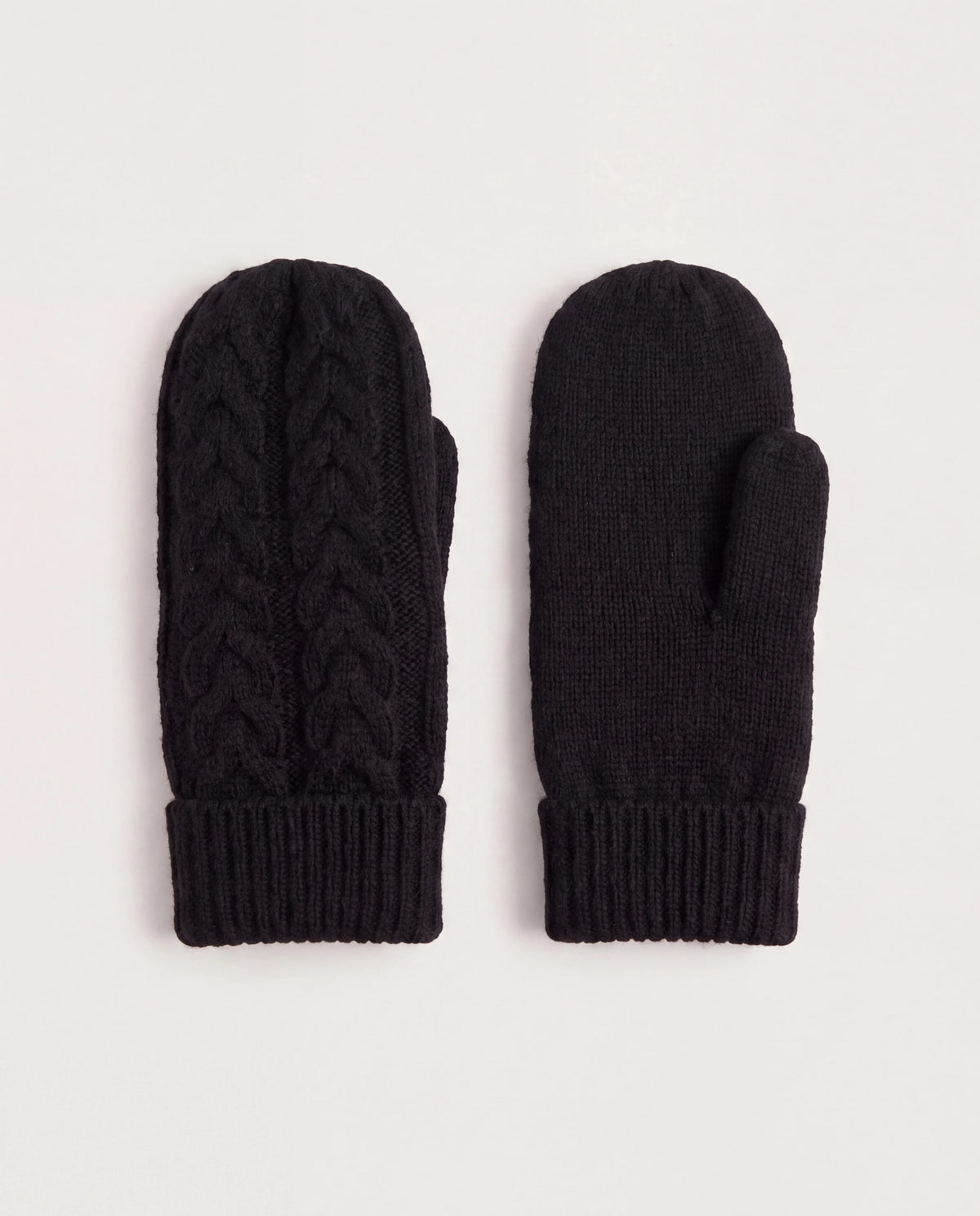 Black $|& David & Young Cable Knit Gloves - Hanger Detail