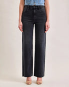 Grey $|& Hidden The Logan High Rise Dad Jeans - VOF Detail