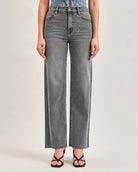 Grey $|& Hidden The Logan High Rise Dad Jeans - VOF Detail