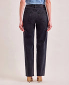 Dark Grey $|& Hidden The Logan High Rise Dad Jeans - Hanger Side