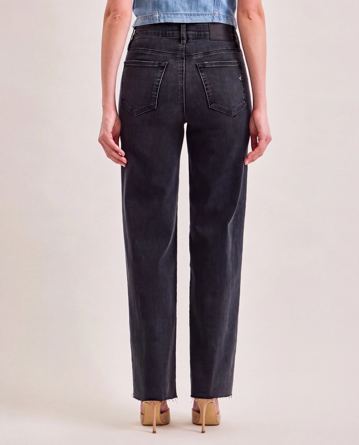 Dark Grey $|& Hidden The Logan High Rise Dad Jeans - Hanger Side