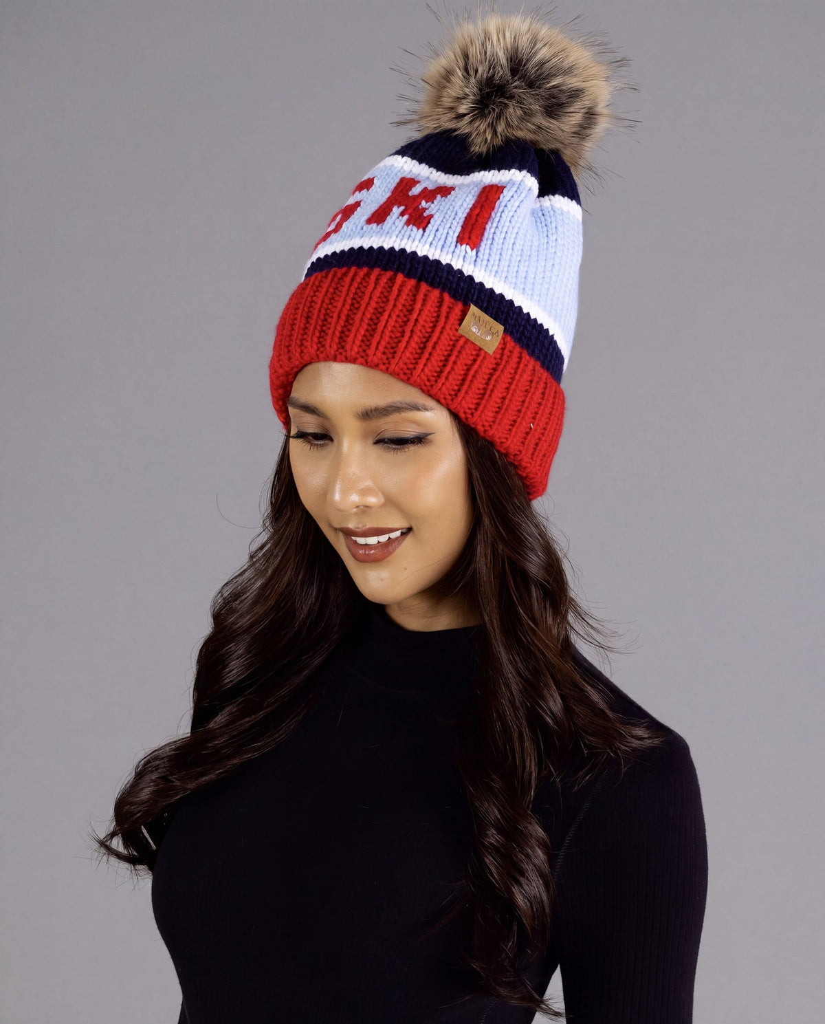 Red Multi $|& Panache Apparel Ski Hat - Hanger Front