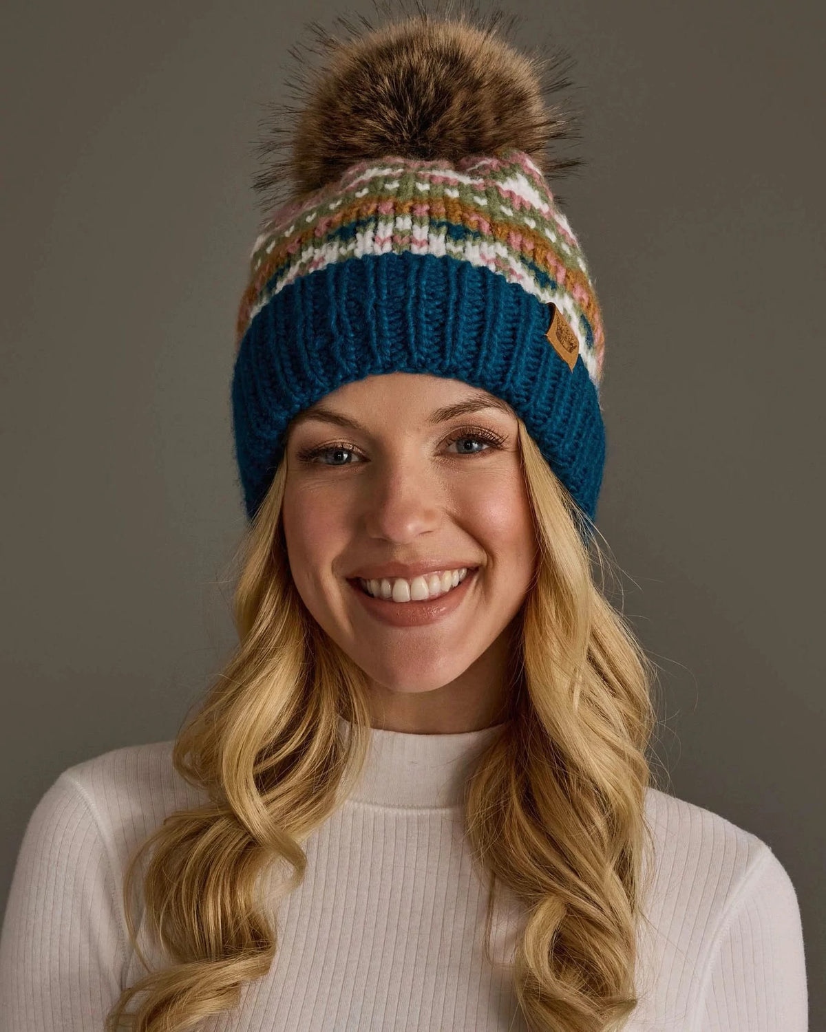 Blue Multi $|& Panache Apparel FairIsle Hat - VOF Detail