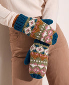 Blue Multi $|& Panache Apparel FairIsle Mittens - SOF Front