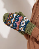 Green Multi $|& Panache Apparel FairIsle Mittens - SOF Full Front