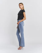 Deep Cove $|& Mica Denim Mid Rise Bootcut Jeans - Hanger Front