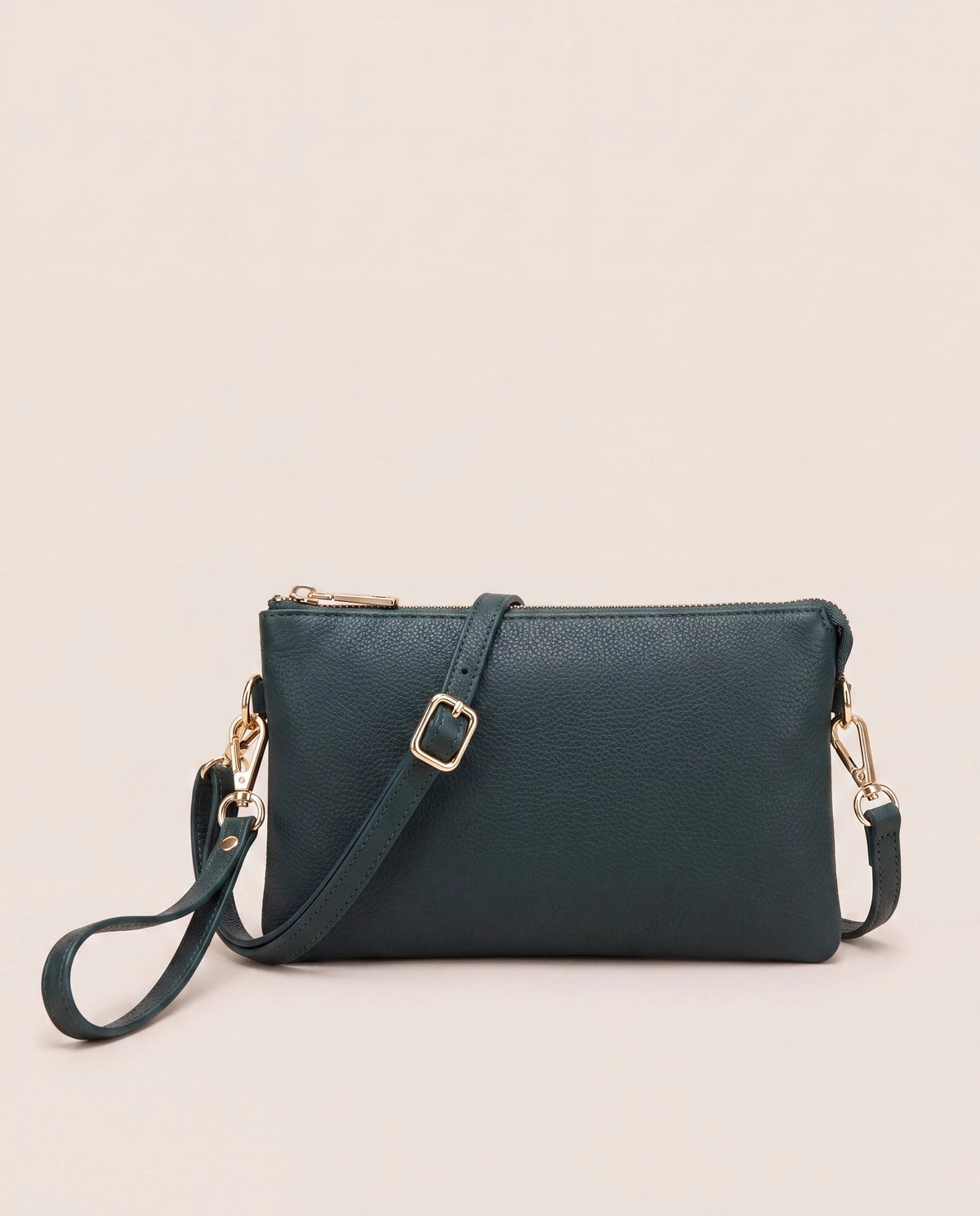 Dark Emerald $|& Jen & Co. Riley Crossbody/Wristlet - Hanger Detail