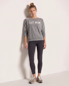 Heather Grey $|& Interval Cat Mom Graphic Top - UGC On Fig