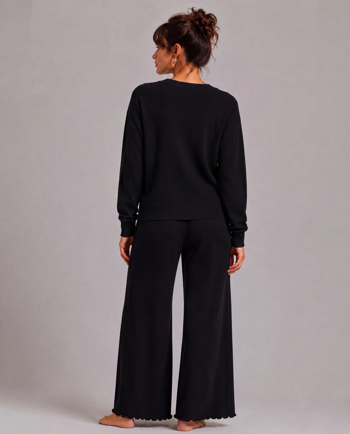 Black Onyx $|& Astrologie Hacci V-neck Top - Hanger Side