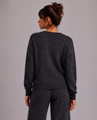 Black Onyx $|& Astrologie Hacci V-neck Top - Hanger Side
