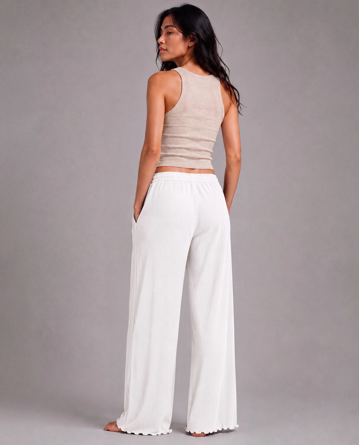 Winter White $|& Astrologie Hacci Merrow Hem Pant - Hanger Side