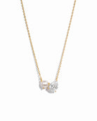 Gold $|& Sami Jewels Toi et Moi Pearl Necklace - VOF Detail