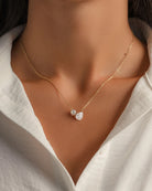 Gold $|& Sami Jewels Toi et Moi Pearl Necklace - VOF Detail