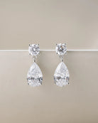 Silver $|& Sami Jewels Camille Pear Drop Earrings - VOF Detail
