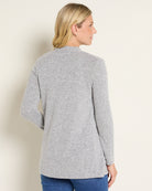 Heather Grey $|& Heimious Cozy Cardigan with Pockets - SOF Back