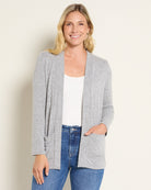 Heather Grey $|& Heimious Cozy Cardigan with Pockets - SOF Front