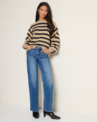 Mocha $|& by together Davis Striped Sweater - UGC On Fig