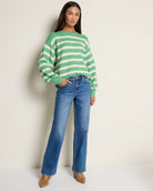 Green Natural $|& by together Davis Striped Sweater - UGC On Fig