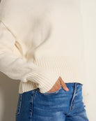 Ivory $|& by together Uptown Mock Sweater - SOF Full Front