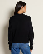 Black $|& by together Uptown Mock Sweater - SOF Back
