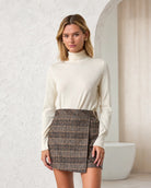 Ivory $|& Skies Are Blue Turtleneck Knit Sweater - VOF Detail
