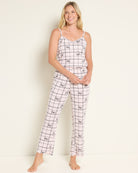 Simple Bow Plaid Cream $|& flora Ophelia Printed 3 Piece Set - UGC On Fig
