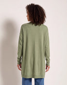 Light Olive $|& W. by Wantable Cozy Cocoon Cardigan - SOF Back