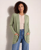 Light Olive $|& W. by Wantable Cozy Cocoon Cardigan - SOF Front
