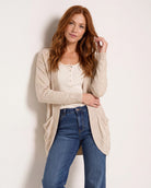 Oatmeal $|& W. by Wantable Cozy Cocoon Cardigan - SOF Front