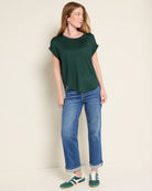 Hunter Green $|& W. by Wantable The Dolman Easy Tee - UGC On Fig