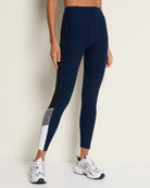Ink Navy Heather/Heather Grey $|& Interval FlowHeather Sculpt Radiant Legging - SOF Front