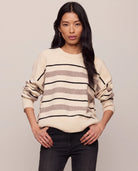 Chalk $|& Z Supply Cirrus Stripe Sweater - VOF Detail