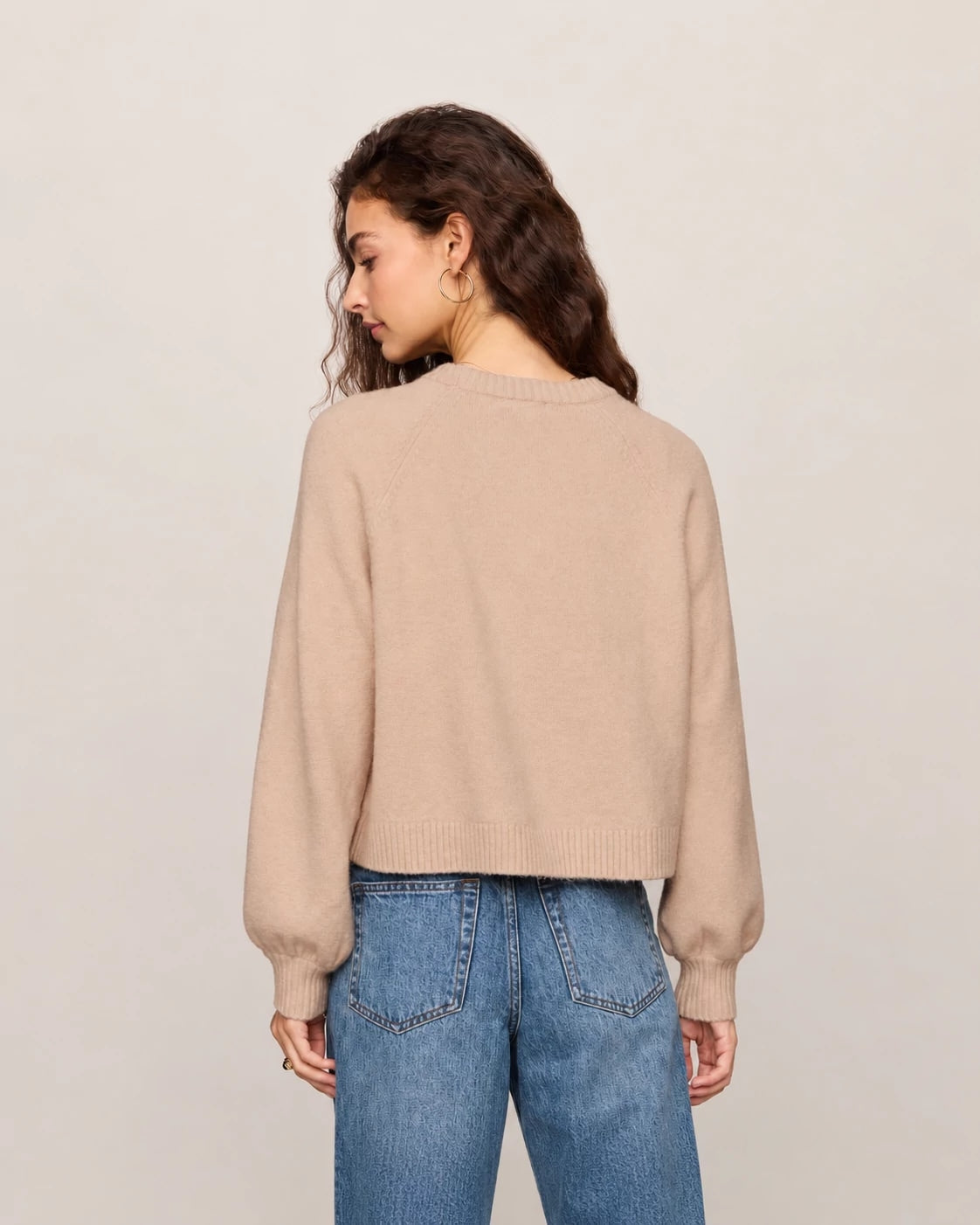 Soft Ecru $|& Z Supply Coming Up Sweater - Hanger Side